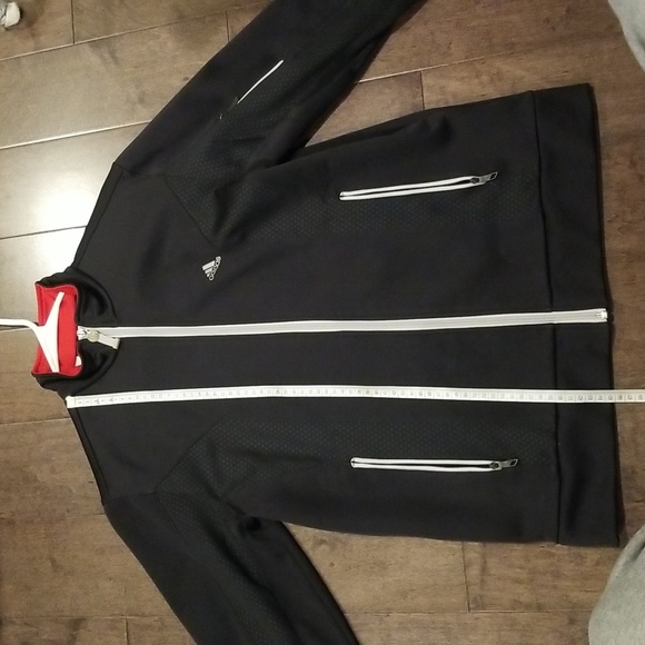 Black Adidas Zip Up Collar Jacket - Picture 7 of 8